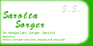 sarolta sorger business card